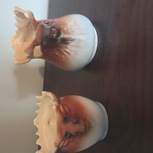 Vintage Moose Head Ceramic Creamer and Sugar Set